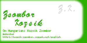 zsombor kozsik business card
